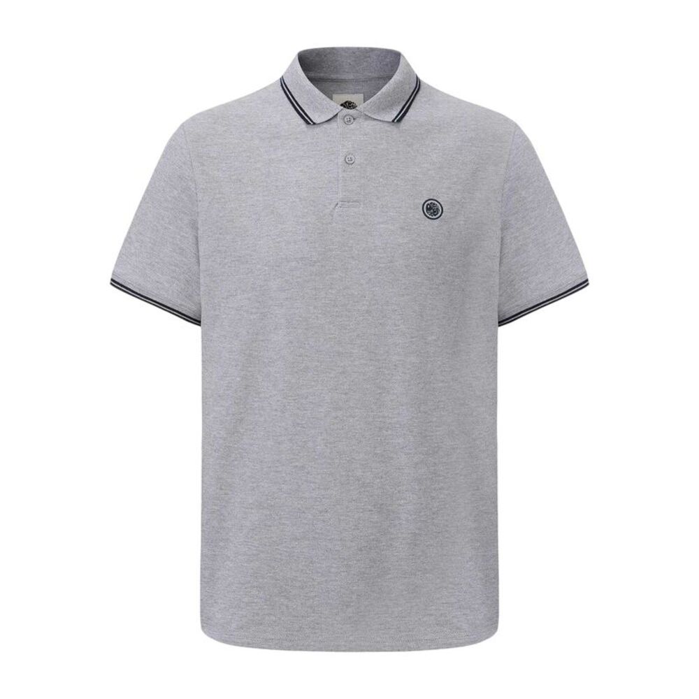 Pretty Green Mens Tipped Polo Shirt / Gray